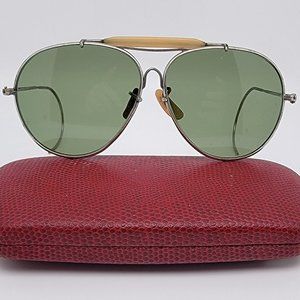Rochester Optical AN6531 Ful-Vue Nickel Plated Frame WWII Aviator Sunglasses